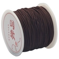 Cordino elastico in poliestere marrone scuro per gioielli fai-da-te su rocchetto - Spessore 0,8 mm Circa 45 m/Rotolo / Marrone
