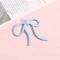 Süßer hellblauer Emaille-Schleifenanhänger aus hochwertiger Legierung für DIY-Schmuck - Klein / Blau