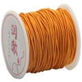 Rotolo di cordino elastico in poliestere arancione brillante per braccialetti fai-da-te - Spessore 0,8 mm Circa 45 m/Rotolo / Giallo