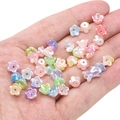Perline colorate a forma di camelia perlacea per gioielli fai da te in varie tonalità macaron - 8x5mm (Circa 100 Pezzi/Confezione) / Camelia Perlata Mix Casuale