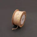 Multicolor braided cotton cord on kraft spool for DIY jewelry and beaded handicrafts - Candy Mix