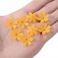 Orange frosted 20mm acrylic six-petal flower beads for DIY jewelry making in palm - Six-Petal Flower / 50 Pieces/Pack (20mm) / Orange
