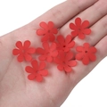 Red 20mm matte acrylic flower beads with six petals and hole for DIY jewelry making - Six-Petal Flower / 50 Pieces/Pack (20mm) / Red