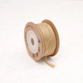 Light golden brown hand-woven 1.5mm cotton cord on a kraft paper spool for DIY jewelry - Apricot