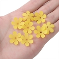 Matte yellow acrylic six-petal flower beads for DIY jewelry and bracelets - Six-Petal Flower / 50 Pieces/Pack (20mm) / Yellow