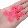 Matte pink six-petal acrylic flower beads for handmade DIY jewelry crafting on hand - Six-Petal Flower / 50 Pieces/Pack (20mm) / Rose Red
