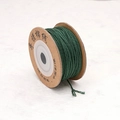 Handwoven 1.5mm dark green cotton cord roll for DIY jewelry making and craft projects - Dark Green