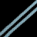 5 yards of light blue floral lace ribbon with hollow circular embroidery for hair accessories - Width 15mm 4.5m / Light Blue