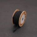 Black hand-woven cotton cord 1.5mm on paper spool for DIY jewelry and crafts - Black