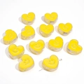 Yellow heart-shaped acrylic smile face beads for DIY jewelry and phone chain making - 20x18x8mm Hole Diameter 3mm (10 Pieces/Pack) / Yellow