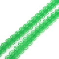Detailed lime green scalloped lace trim ribbon with floral embroidery for DIY crafts - Width 15mm 4.5m / Green