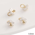 Osmanthus resin beads in silver and gold flower shape for DIY jewelry 5.5mm size - 5 Pcs/Pack / 5.5mm Small Plum Flower White