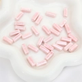 Light pink pearl glazed 6x15mm ceramic column beads for DIY handmade jewelry crafts - Rectangle / 5 Pcs/Pack / Pink