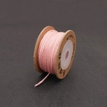 Pink waxed cotton cord for DIY jewelry making and handmade braided bracelets - Korean Pink