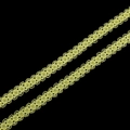 5 yards of light yellow floral lace trim with hollow pattern for DIY hair accessories - Width 15mm 4.5m / Yellow