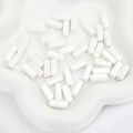 Pearlescent white 6x15mm rectangular ceramic beads for handmade DIY jewelry crafts - Rectangle / 5 Pcs/Pack / White
