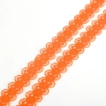 5 yards bright orange floral lace trim with hollow wavy edges for DIY hair accessories - Width 15mm 4.5m / Orange