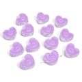 Purple heart-shaped acrylic smiley face beads for DIY jewelry and phone chain making - 20x18x8mm Hole Diameter 3mm (10 Pieces/Pack) / Purple