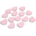 Pink heart-shaped acrylic smile beads for DIY jewelry and phone chain making - 20x18x8mm Hole Diameter 3mm (10 Pieces/Pack) / Pink