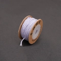 Lavender purple cotton cord with golden thread on a kraft paper roll for DIY bracelets - Konjac Purple