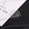 Macro shot of silver metal eye pins for DIY jewelry making on white card and black fabric - 20mm (50g/Pack) / White K/Silver