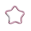 Pink star shaped aluminum carabiner clip for DIY keychains and backpack accessories - Star Style 49x48mm / Pink