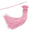 Pink 1mm polyester braided cord with matching tassel for DIY jewelry making material - Woven Coils / Pink