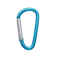 Blue D-shaped aluminum alloy carabiner clip for keychains and backpack accessories - D-Shape Style 24x46mm / Blue