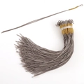 Graue Quasten mit Golddrahtwicklung für DIY-Schmuckherstellung und Zubehör - Goldumwickelte Geflochtene Schlaufe / Grau