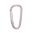 Pink purple D-ring aluminum alloy carabiner clip for backpack keychain hardware - D-Shape Style 24x46mm / Pink
