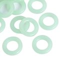 Διαφανείς ανοιχτοπράσινοι γυάλινοι κρίκοι για DIY κοσμήματα και αξεσουάρ μαλλιών - 25mm (5 Τεμάχια) / ανοιχτό πράσινο