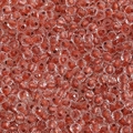 Polished 4mm orange glass beads with internal glitter for DIY jewelry making - Crimson