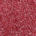 Sparkling red 4mm faceted glass beads with inner glitter for DIY jewelry making - Red