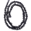 Handgefertigtes dunkelgraues Perlenband auf grauer Baumwollschnur für DIY-Schmuck - Ca. 7mm Geflochtene Kette (Polyester+2mm Glas+4mm Künstliche Perle) 50cm/Packung / Schwarz