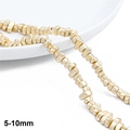 Irregular matte gold beads 5-10mm for DIY jewelry making and handmade necklaces - 5-10mm (38cm/Approx 90 Pcs) / Matte Gold