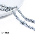 Silver hematite beads irregular stone strand 5-10mm for DIY jewelry making - 5-10mm (38cm/Approx 90 Pcs) / Silver