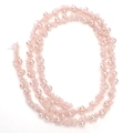 Pink handcrafted beaded rope fringe trim for DIY jewelry making and bracelet accessories - Approx 7mm Wide (Polyester + 2mm Glass Beads + 4mm Artificial Pearl) 50cm Pack / Pink