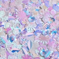 Mix di paillettes iridescenti a forma di cuore, stella e fiore per il fai-da-te - Stile 01 Bianco