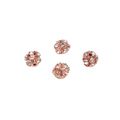 Roségoldene Kupfer-Abstandshalter mit Strassbesatz für DIY Armband-Schmuckherstellung - 6mm (10 Stück/Packung) / Roségold/Weißer Zirkonia