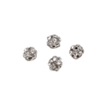 Versilberte runde Zwischenperlen mit weißem Zirkonia für die DIY-Schmuckherstellung - 6mm (10 Stück/Packung) / Weiß K Weißer Diamant