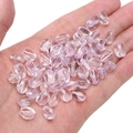 Transparante lichtpaarse koffieboon glaskralen voor DIY-sieraden maken in hand - 20 Stuks/Pak / Lichtpaars