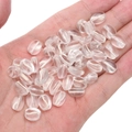 Transparante 10x8mm koffieboon glazen kralen voor DIY sieraden maken en armbanden - 20 Stuks/Verpakking (10x8mm) / Wit