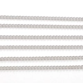 Polished silver curb chain extension for DIY necklace and jewelry making crafts - 1.3mm 1m/Pack / Silver