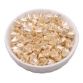 Creamy white lily of the valley acrylic pearl charms with gold loops for DIY jewelry - 8mm / Lily Of The Valley Apricot