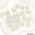 Iridescent white starfish shaped ABS resin beads for DIY jewelry making 19x18mm - Starfish Shape