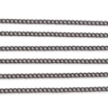 Metallkette in Gunmetal-Grau für DIY-Schmuckherstellung und Halskettenverlängerung - Gunmetal