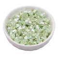 Light green lily of the valley acrylic flower charms with golden loops in a white bowl - Lily Of The Valley Light Pink