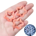 Pink glowing hollow star pendants with glitter for DIY bracelets and necklaces - Orange