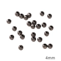 Perline metalliche da 4mm in finitura canna di fucile per creazione gioielli fai da te - Stile Perlato / 50 Pezzi / Canna di fucile