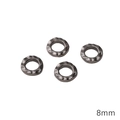 Set di 4 perline distanziatrici in metallo martellato nero fucile 8mm per gioielli fai-da-te - Stile Cerchio / Set da 30 / Canna di fucile